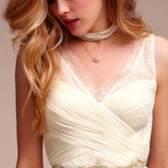 BHLDN Anthropologie Lace hitherto fleur off white - Picture 4 of 8